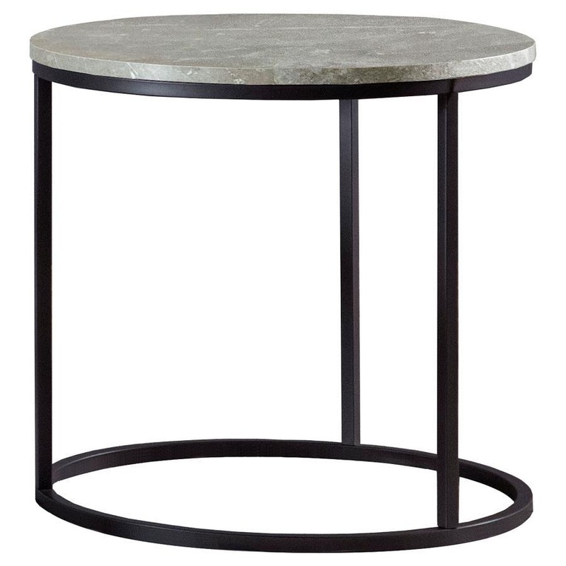 Lainey – Round Faux Marble Side End Table