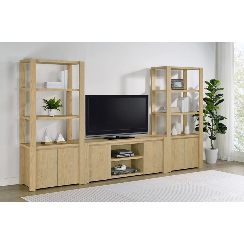 Laurelton – 3 Piece Entertainment Center TV Stand – Light Oak