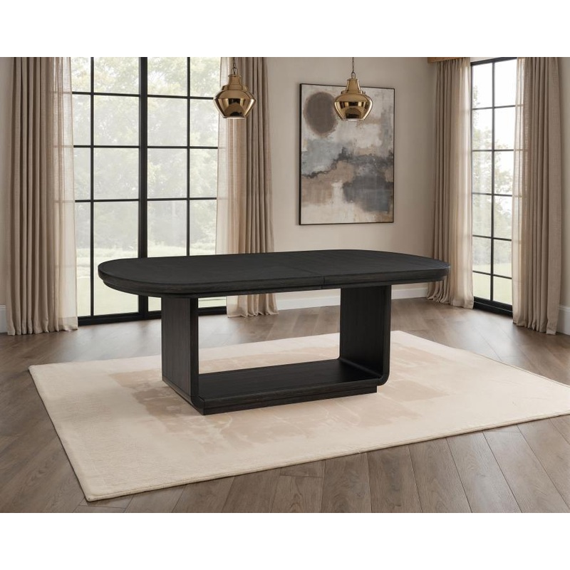 Leandro – 78 Extension Dining Room Table – Burnished Black