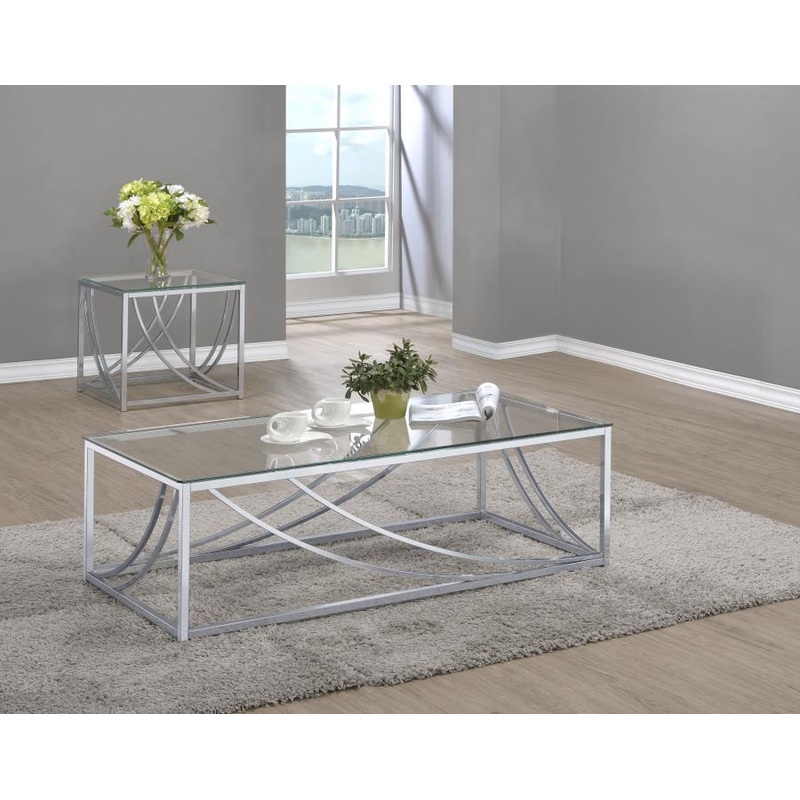 Lille – Glass Top Coffee And End Table Set