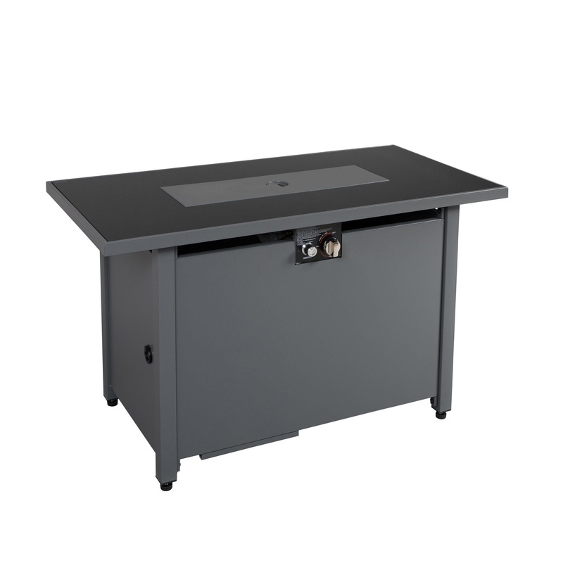 Outdoor Fire Pit Table With Lid & High-Quality Materials – Black