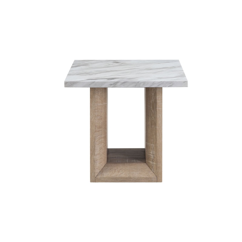 T02 – End Table – Natural / White