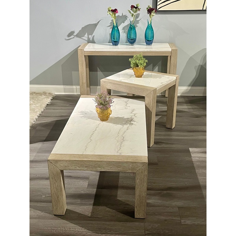T1321 – End Table – Natural / White