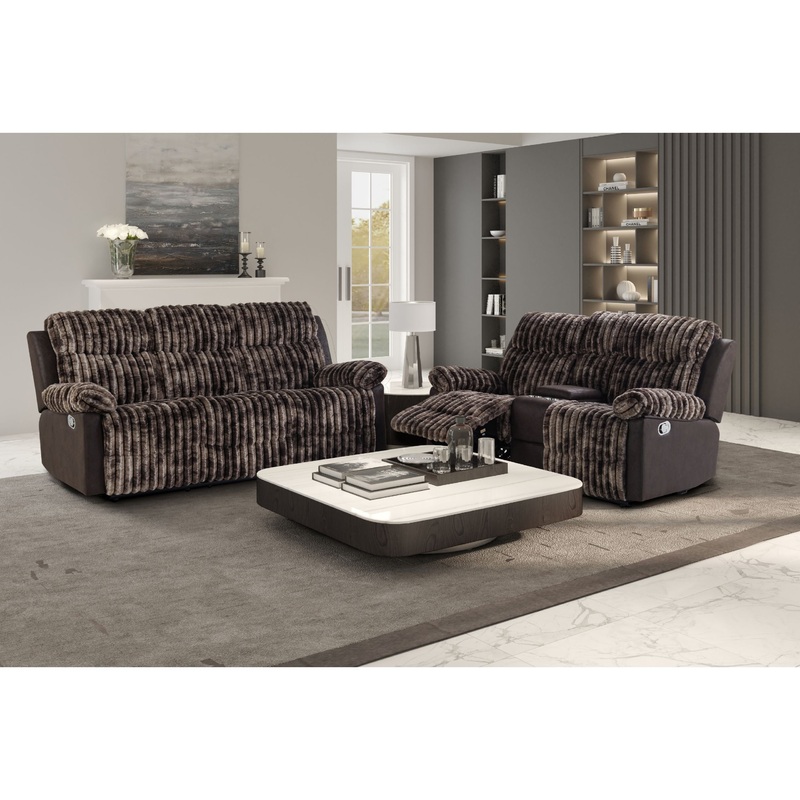 U6028 – Reclining Sofa/Console Reclining Loveseat – Brown