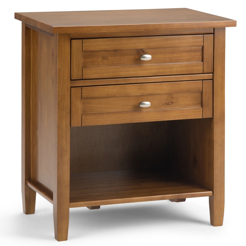Warm Shaker – Bedside Table – Light Golden Brown