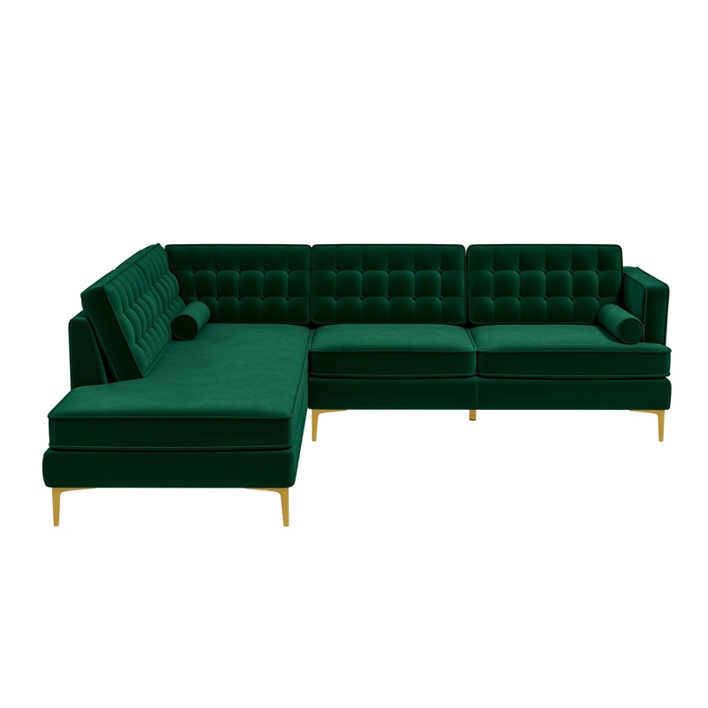 Brooke – Sectional Sofa|Dark Green|Orange|Blue|U-Shaped Sectional|Right Arm Facing|Left Arm Facing