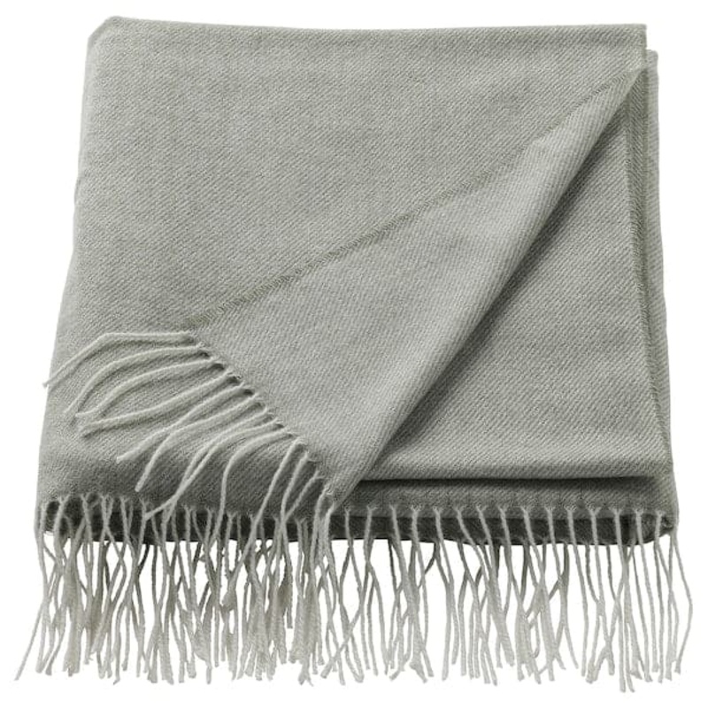 HOLMVI throw, light grey-green