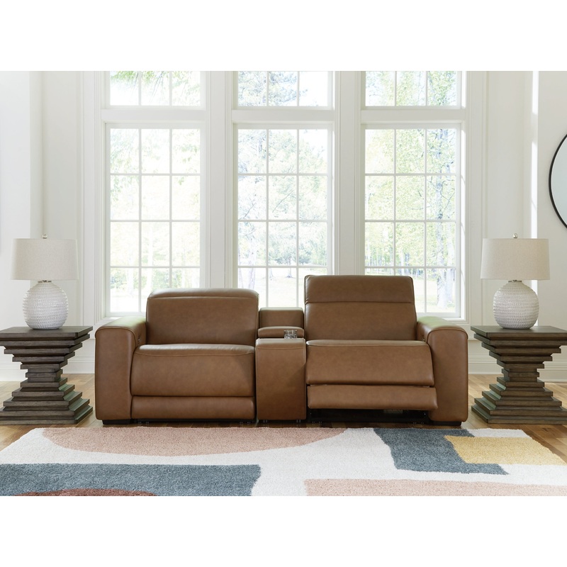 Magic Man 2-Piece Power Reclining Sectional Loveseat with Console