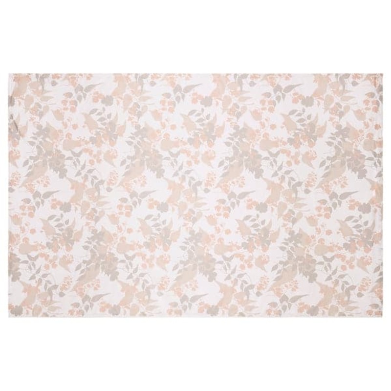 OTYGLAD tablecloth, leaves grey/beige