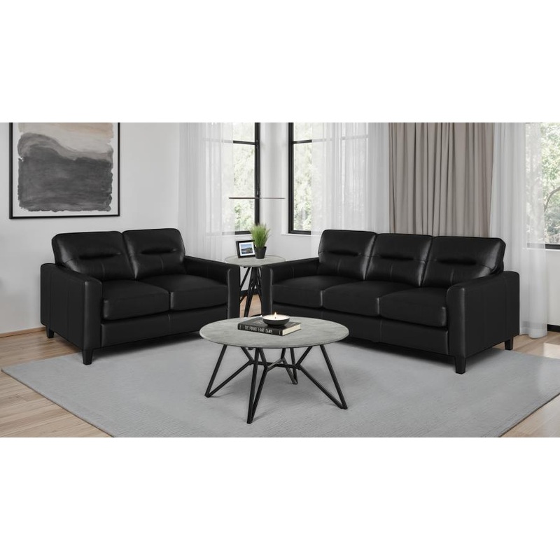 Scotland – Faux Leather Upholstered Sofa Set