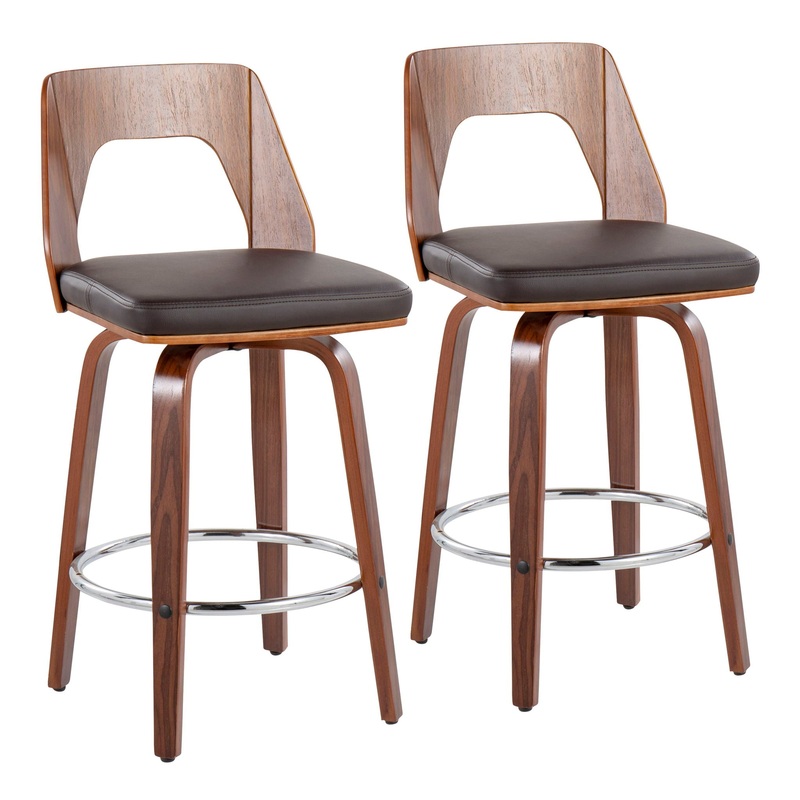 Trilogy – Mid Century Modern Counter Stool (Set of 2)