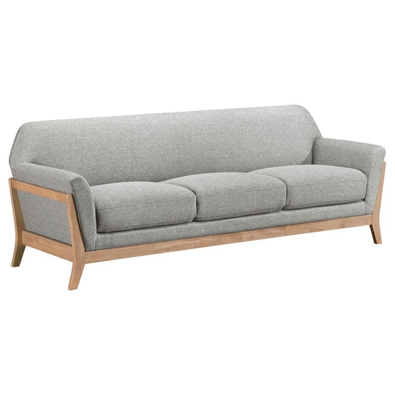 Vaughn – Fabric Upholstered Flared Arm Sofa – Gray