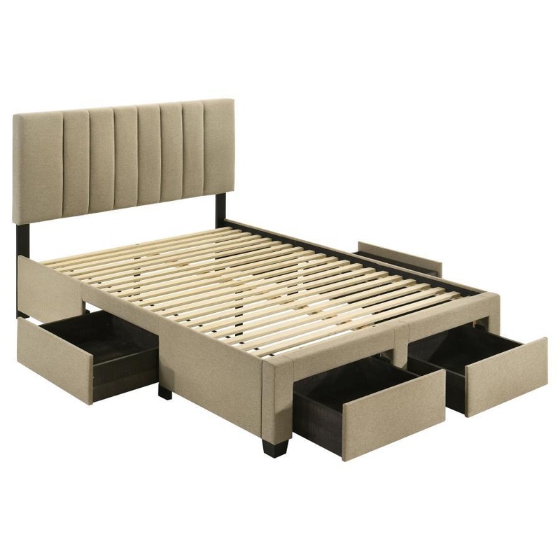 Wheatland – 4-Drawer Upholstered Storage Bed