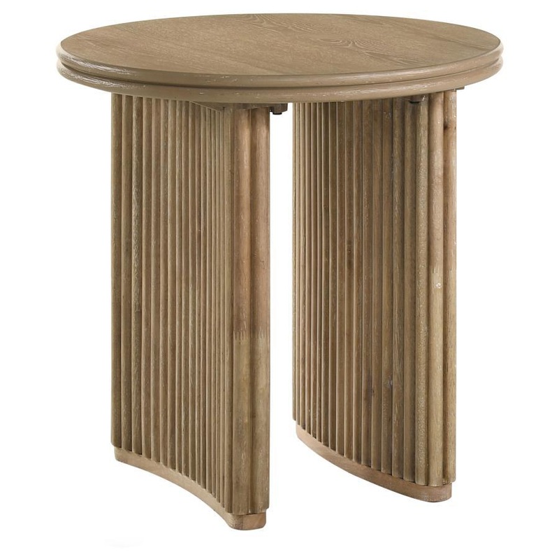 Adina – Round Wood Table|Light Brown|End Tables|Coffee Tables