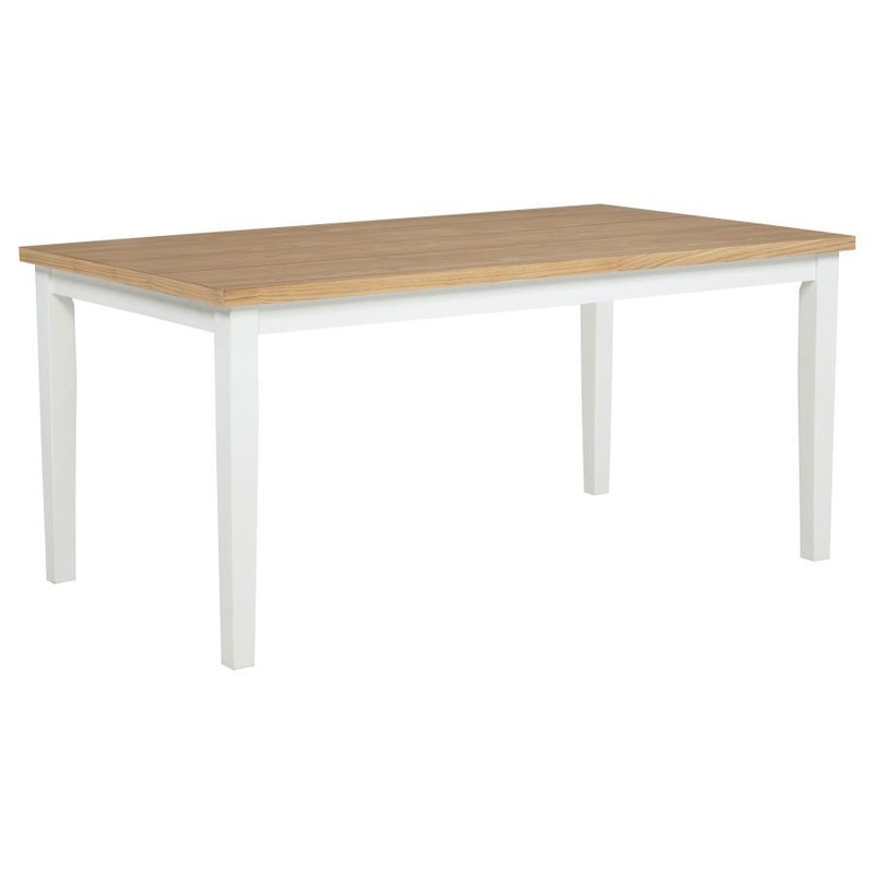 Andrews – 66 Rectangular Dining Table – Light Ash And White
