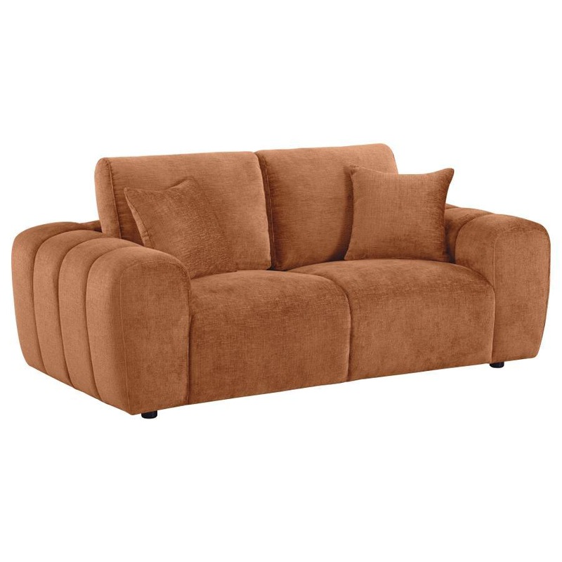 Burnett – Chenille Upholstered Wide Arm Loveseat