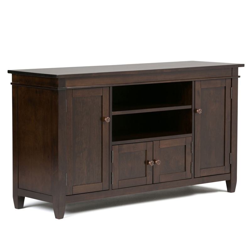 Carlton – TV Media Stand|Dark Brown|Black