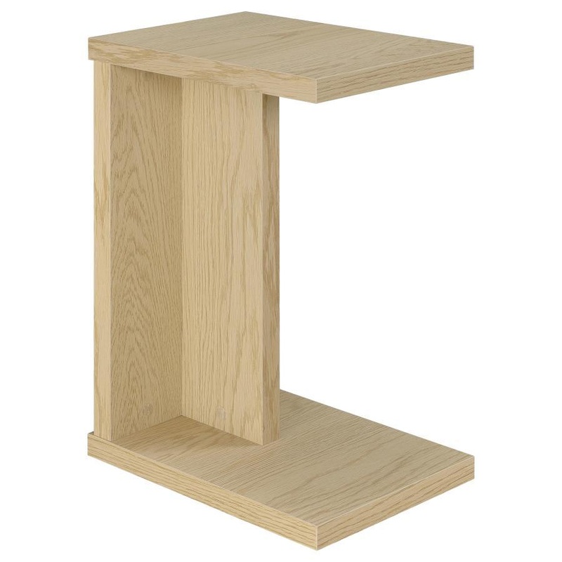 Clower – Engineered Wood C-Shaped Sofa Side Table