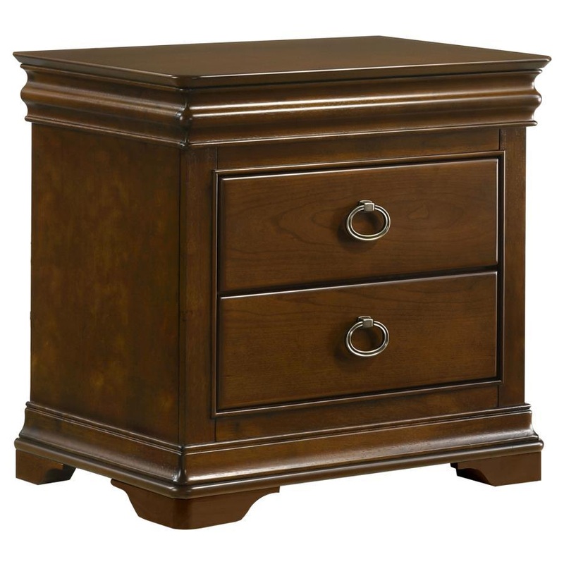 Garland – 3-Drawer Nightstand Bedside Table – Brown Cherry