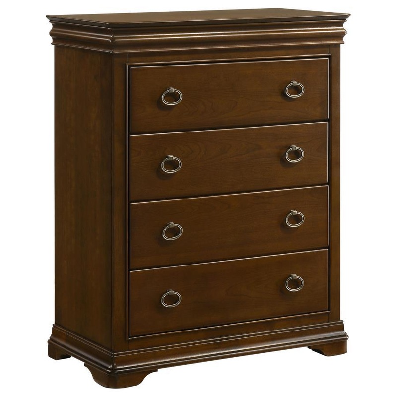 Garland – 4-Drawer Bedroom Chest Of Drawers – Brown Cherry