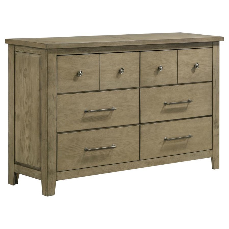 Hazlewood – 6-Drawer Bedroom Dresser Cabinet – Vineyard Oak