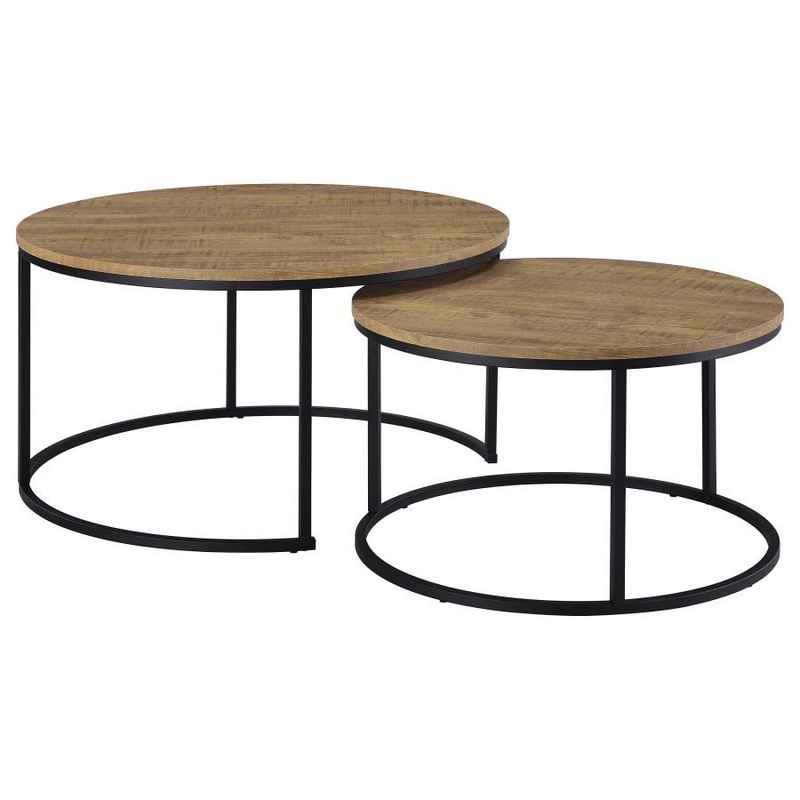 Lainey – 2 Piece Round Nesting Coffee Table – Mango