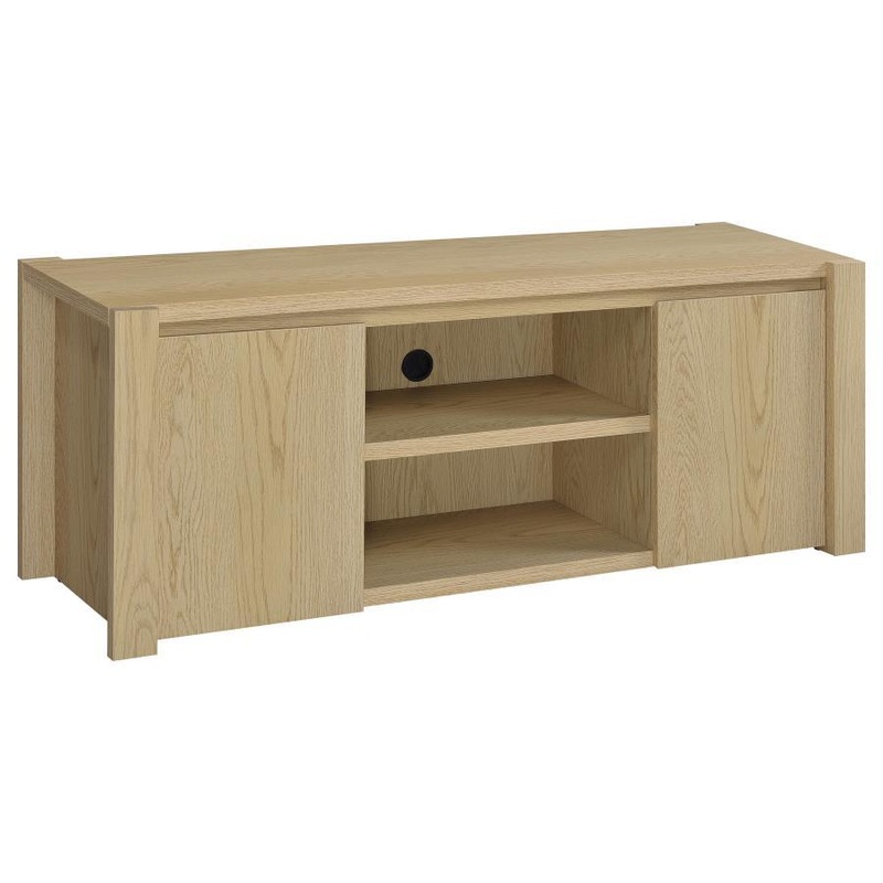 Laurelton – 60 2-Door TV Stand Media Console – Light Oak