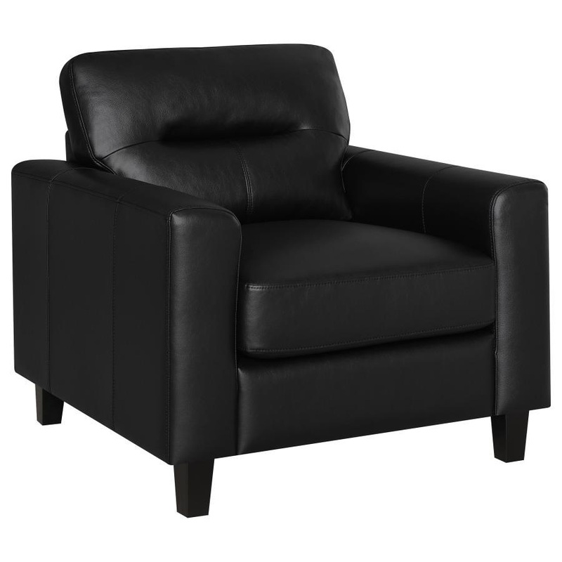 Scotland – Faux Leather Upholstered Track Arm Chair