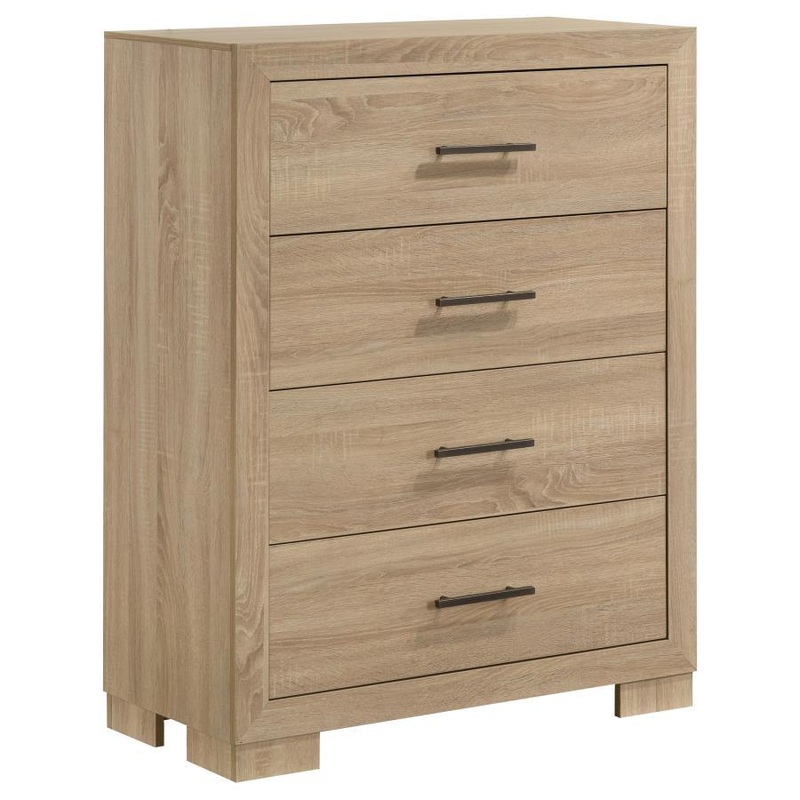 Arielle – 4-Drawer Bedroom Chest Of Drawers – Light Oak