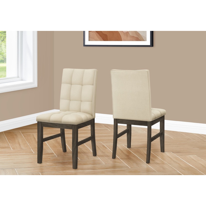 Dining Chair, Upholstered, Dining Room, Transitional (Set of 2) – Cream
