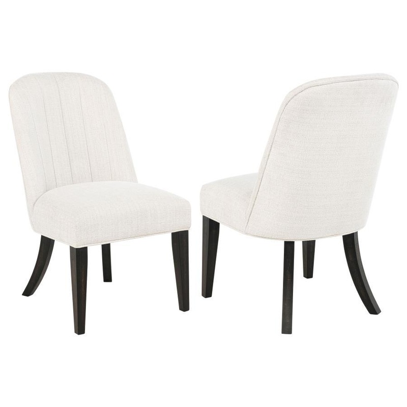 Leandro – Upholstered Dining Side Chair (Set of 2) – Cream