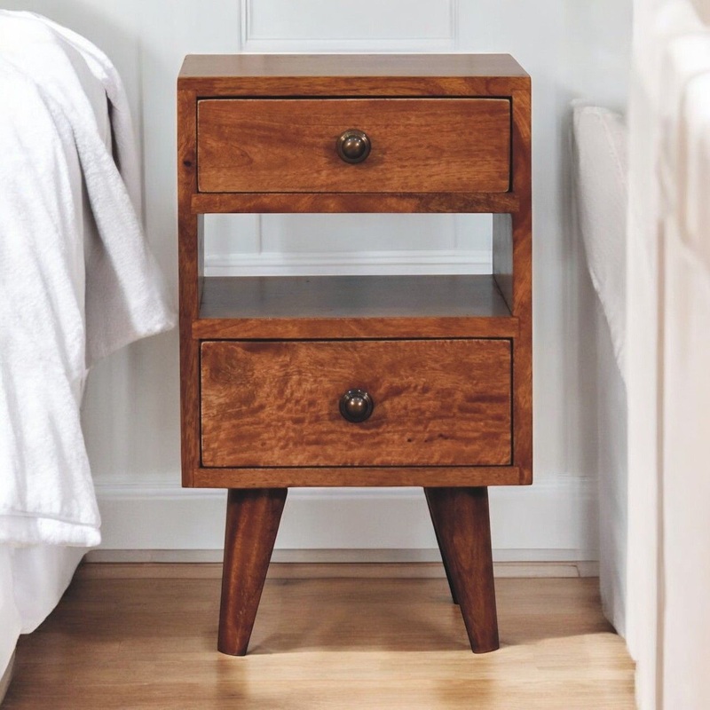 Mini Classic Multi Nightstand|Dark Brown|Light Brown