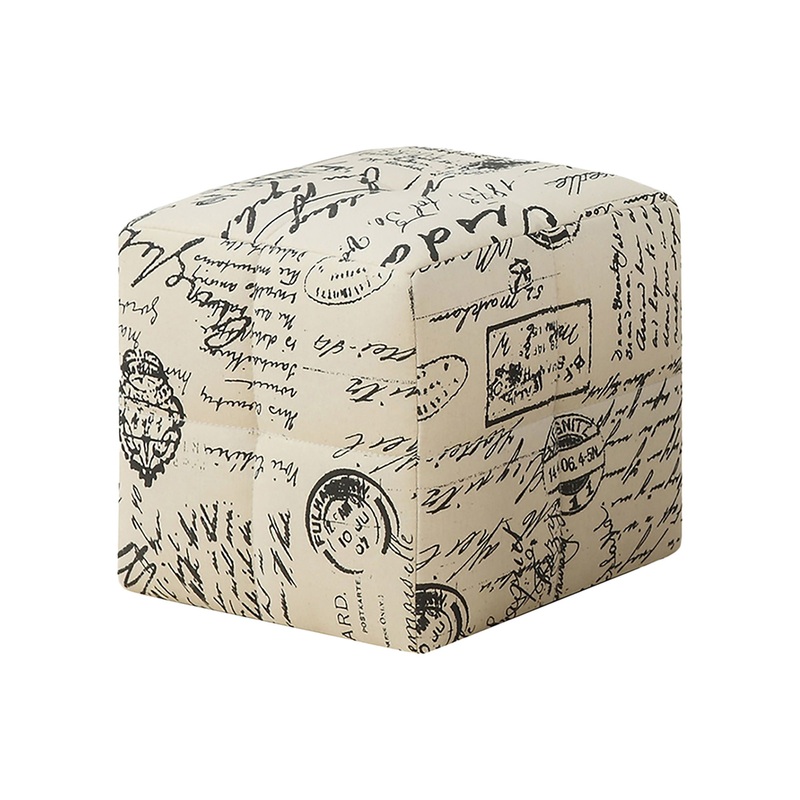 Pouf, Footrest, Foot Stool, Transitional (Set of 2) – Beige