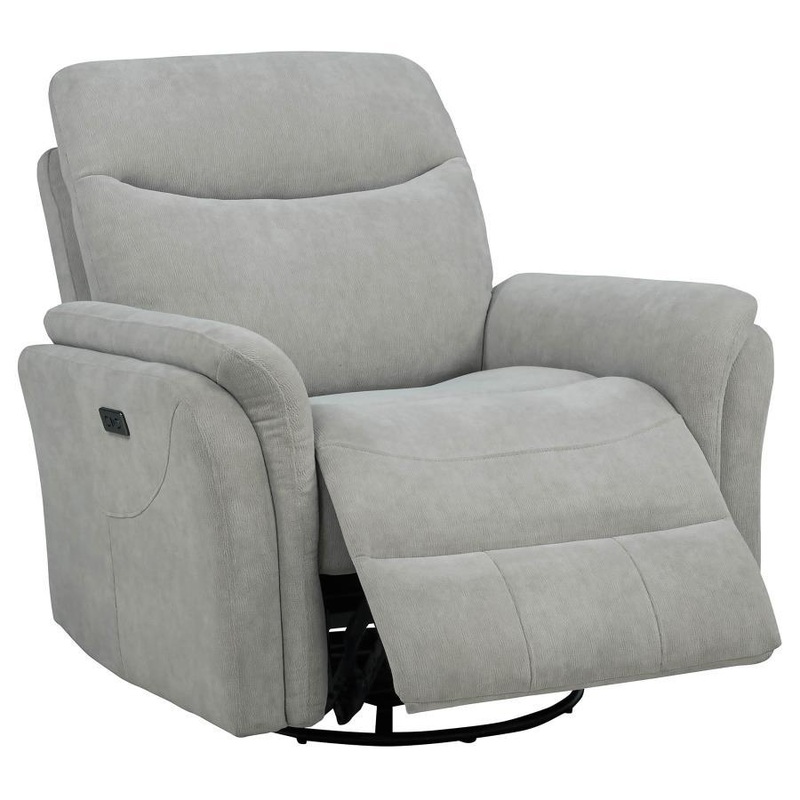 Adler – Upholstered Power Swivel Glider Recliner