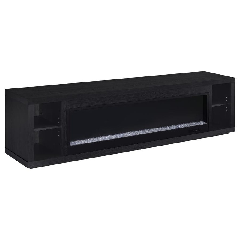 Deiter – 79 TV Stand Fireplace Media Console – Black