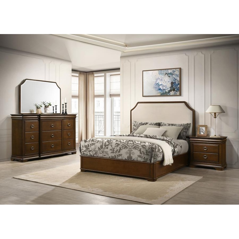 Garland – Bedroom Set|Dark Brown|4 Pc. Bed, Dresser, Mirror, Nightstand|5 Pc. Bed, Dresser, Mirror, Chest, Nightstand|Queen|King