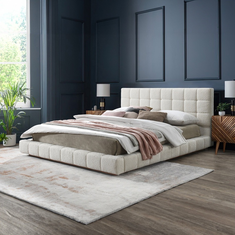 Hudson – Elegant Design Bed|Beige|Queen