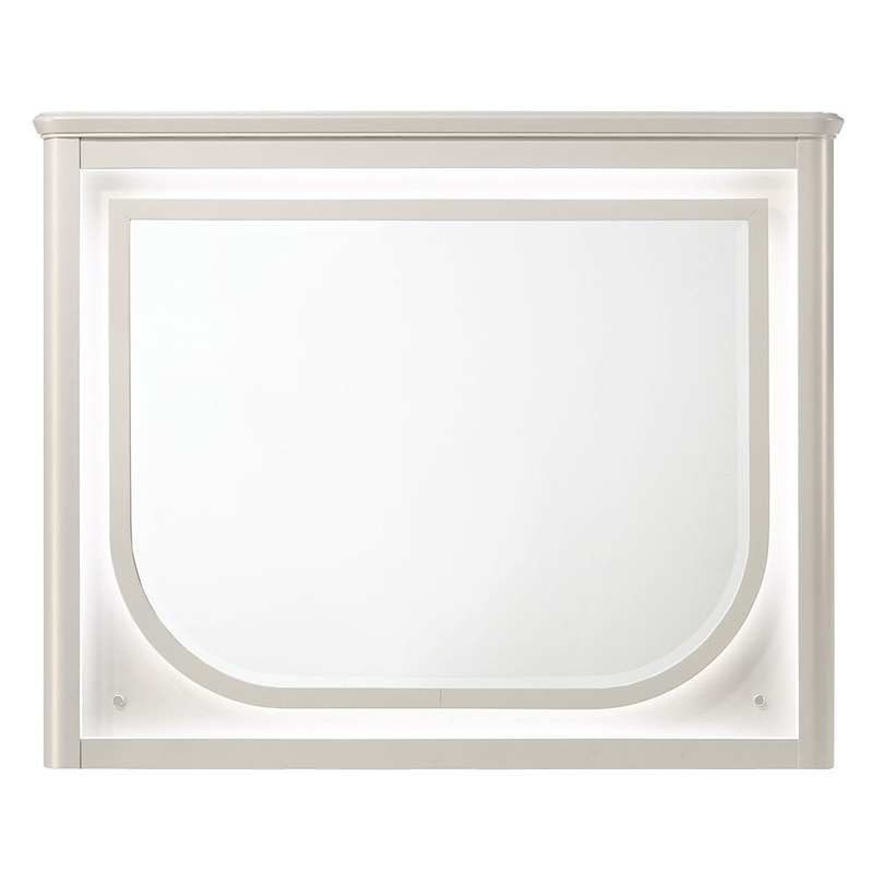 Laveda – Mirror With LED – Pearl White