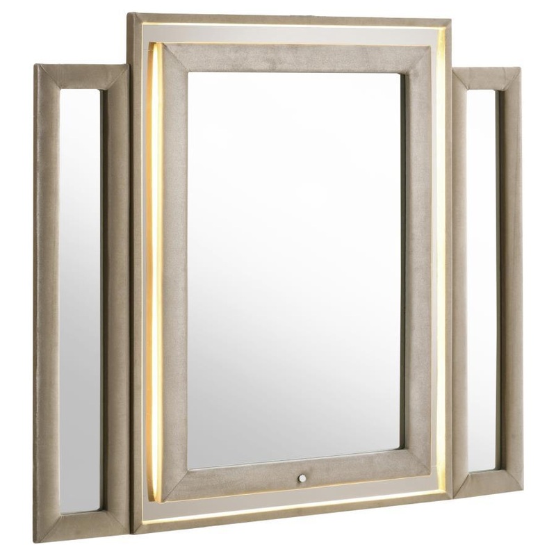Lorient – LED Dresser Mirror – Ivory And Camel