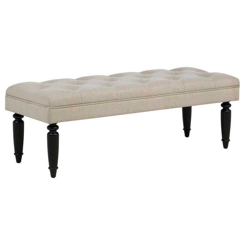 Marsha – 52 Upholstered Entryway Accent Bench – Latte