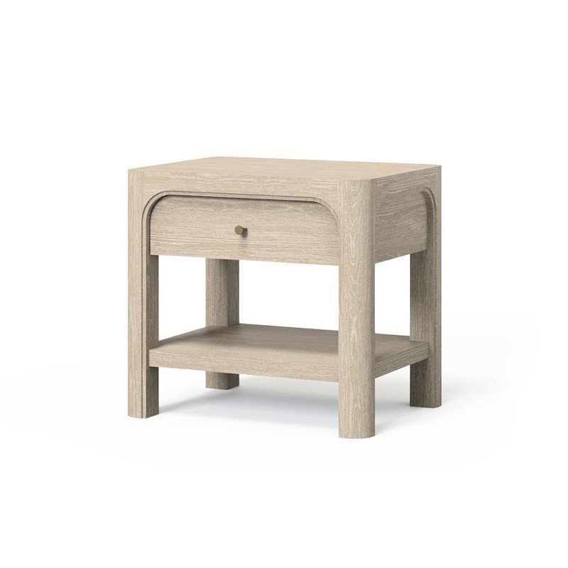 Solano – 1-Drawer Nightstand Bedside Table – Weathered Mango