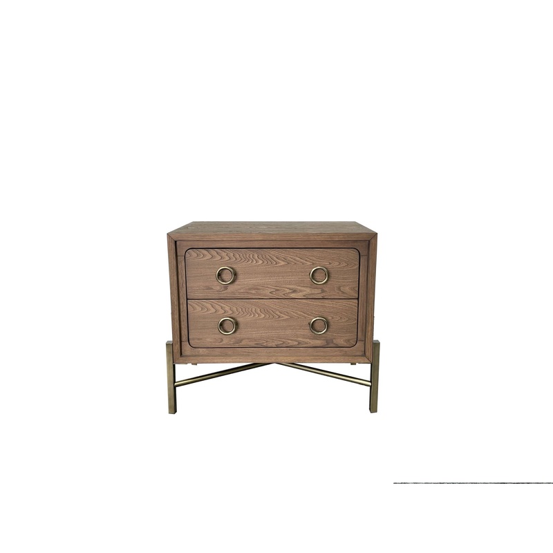 2 Drawer Nightstand With USB – Latte