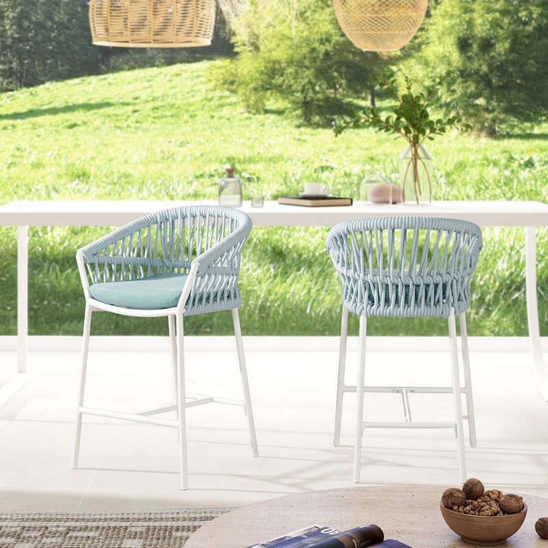 Maiden – Patio Counter Stool Sunproof Olefin (Set of 2)