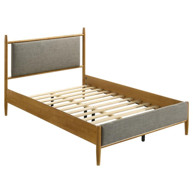 Mason – Panel Platform Bed|Light Brown|Twin|Queen|King|Full