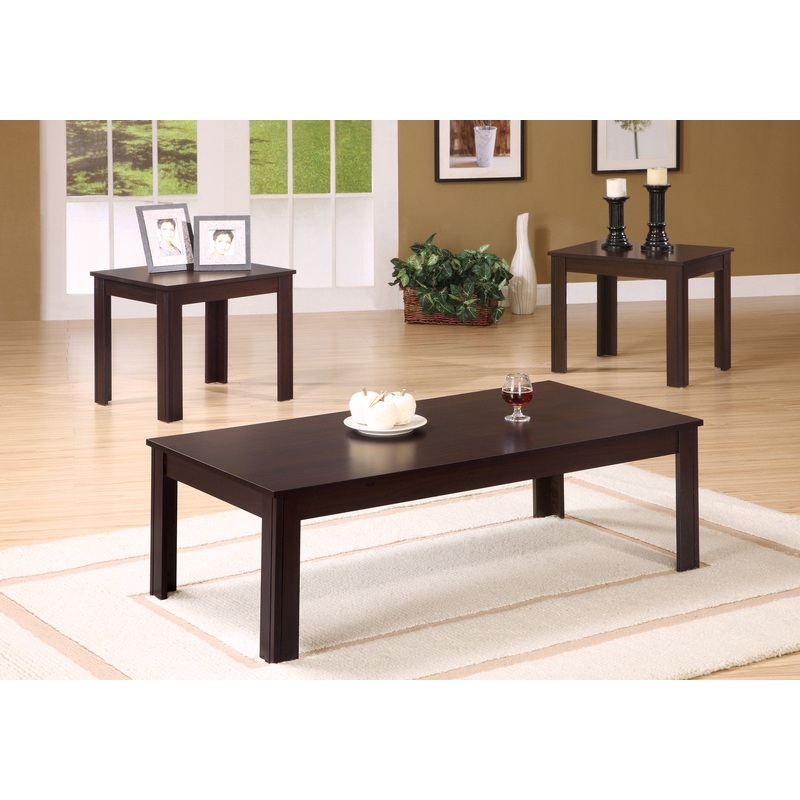Table Set Coffee And Side Accent For Living Room 3 Pieces Set