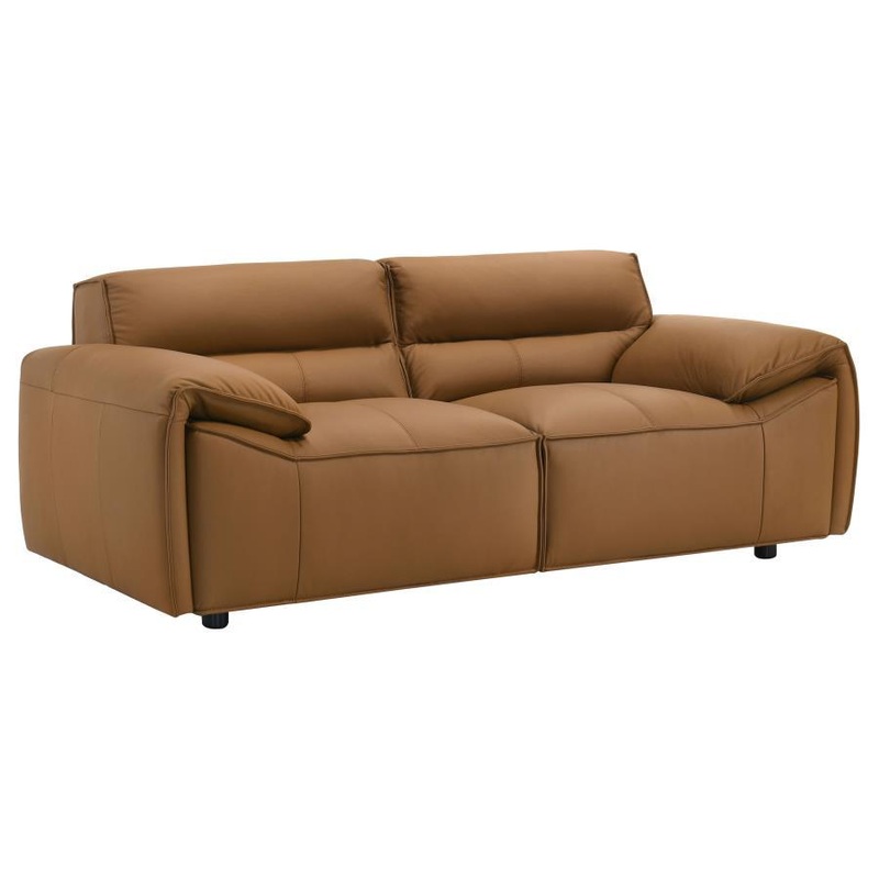Buxton – Top Grain Leather Upholstered Loveseat