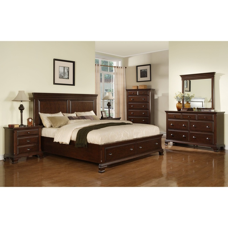 Canton – Storage Bedroom Set|Dark Brown|3 Pc. Bed, Chest, Nightstand|4 Pc. Bed, Dresser, Mirror, Nightstand|5 Pc. Bed, Chest, Dresser, Mirror, Nightstand|6 Pc. Bed, Chest, Dresser, Mirror, 2 Nightstands|King|Queen