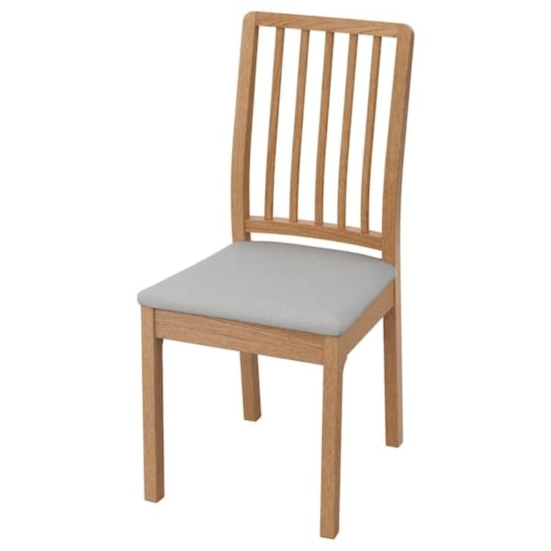 EKEDALEN chair, oak effect/Orrsta light grey, 45x95x51 cm