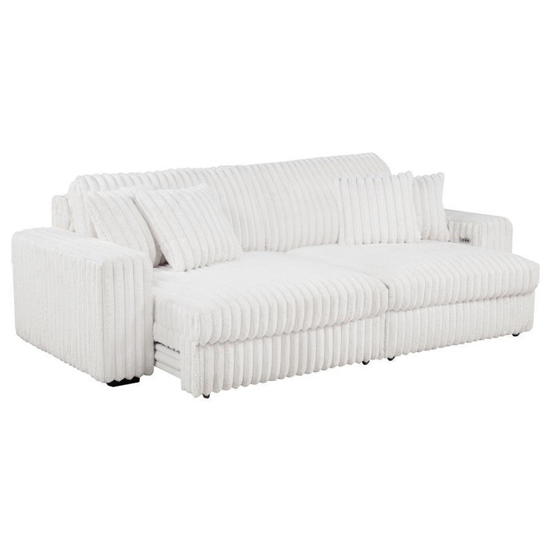 Jacana – Corduroy Upholstered Dual Power Chaise Sofa