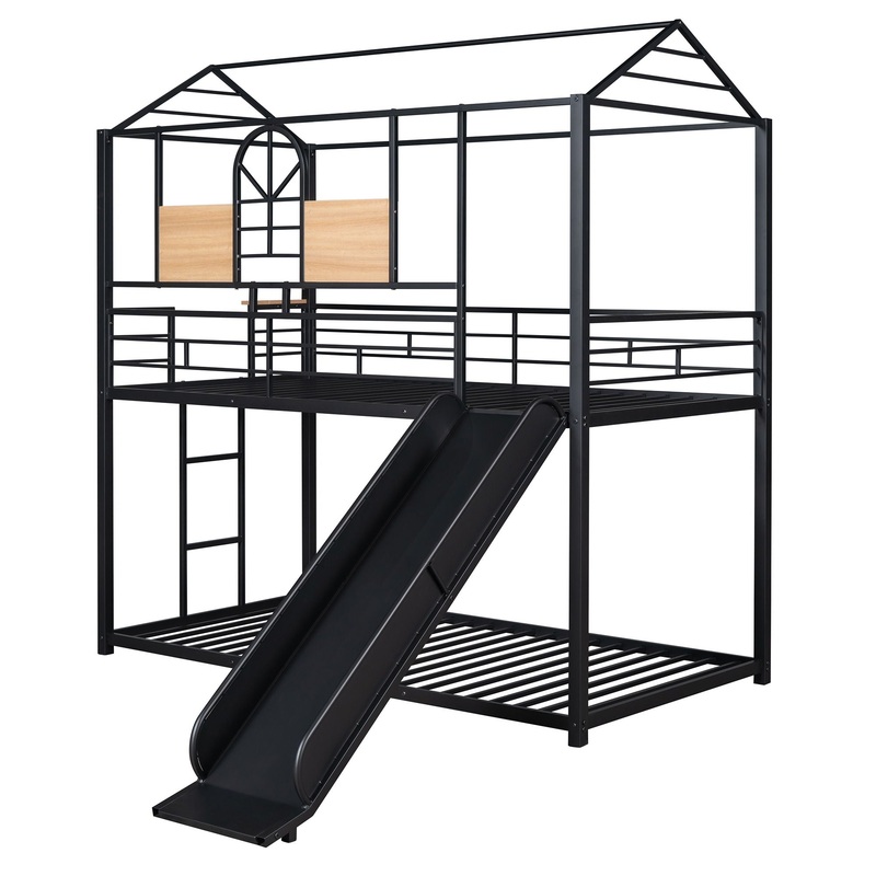 Metal Bunk Bed, Metal Housebed With Slide